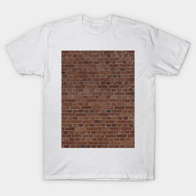 NYC Big Apple Manhattan City Brown Stone Brick Wall T-Shirt by podartist